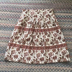 Banana Republic Paisley Silk Skirt
